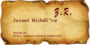 Zeisel Richárd névjegykártya